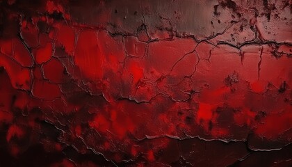 Aufkleber - red cracked texture with fiery hues for halloween, perfect for web design, branding, or print media, high quality image with a dramatic, dark atmosphere