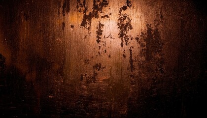 Aufkleber - grungy halloween wall texture with burnt orange and black peeling paint for design use, print media, and web projects