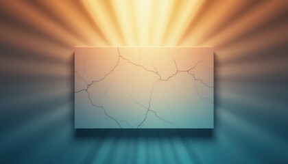 Poster - Dynamic light and shadow play on cracked surface abstract art indoor installation modern aesthetic close-up perspective visual contrast