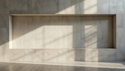 Poster - Minimalist architectural design showcase modern gallery photography bright interior wide angle aesthetic appeal