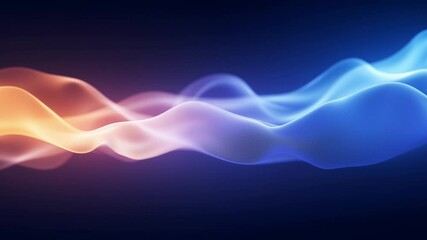 Aufkleber - Abstract Light Waves Background with Smooth Gradient and Elegant Flow