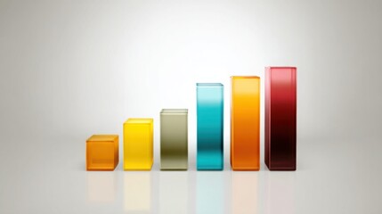 Poster - Colorful bar chart integrated into a circuit design to represent measured performance in technology and data analysis