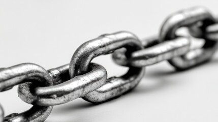 Poster - Interlocking chain links positioned beside data icon illustrating the security features of blockchain technology