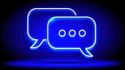 Poster - Simple yet effective chat icon with reply arrow representing conversation and marketing strategies in digital communication