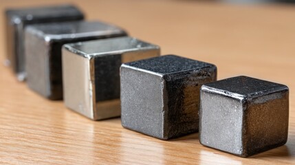 Poster - A couple of cubes positioned on a table surface creating a simple yet effective representation of data analysis metrics