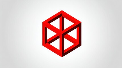 Poster - A bold red set against a cube-projecting chart grid, representing foundational performance and branding concepts