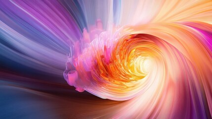 Poster - Data transmission waves in an abstract 3D network, information flowing like energy pulses