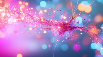 Poster - Fast-flowing digital streams transmitting data across a neural grid of cyberspace