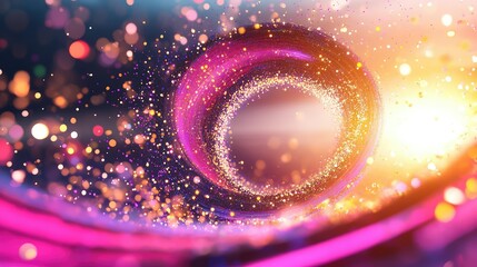 Poster - High-speed vortex of digital light spirals, evoking rapid connection and futuristic energy