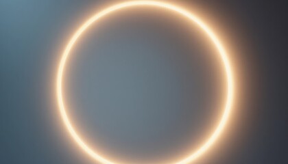 Poster - Ethereal light circle visualizing mystical energy abstract art studio setting high contrast futuristic concept