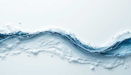 Poster - Flowing water wave in abstract style captured in a studio environment high-resolution image natural beauty concept for visual impact
