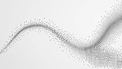 Poster - Dynamic wave patterns of dots abstract art digital design minimalist environment close-up view modern aesthetic for visual impact