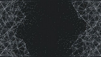 Poster - Dynamic digital network connections virtual environment abstract visualization futuristic concept dark background tech perspective