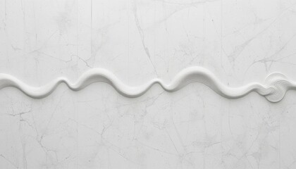 Poster - Artistic action of white paint on marble surface abstract content minimalist environment top-down viewpoint creative concept for visual appeal