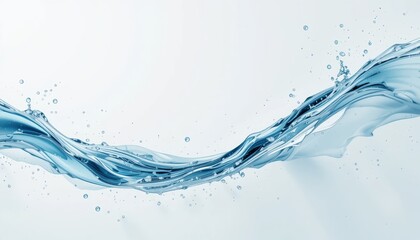 Poster - Fluid motion splashing water wave nature background digital art serene environment close-up view refreshing concept for visual appeal