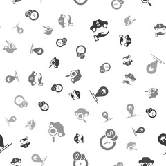 Poster - Set Car rental, Time is money, Location house and sharing on seamless pattern. Vector
