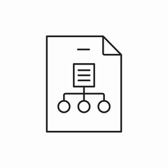 Poster - document structure hierarchy icon vector sign
