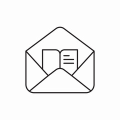 Poster - Email message open icon vector sign