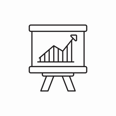 Poster - Presentation board business data icon vector sign