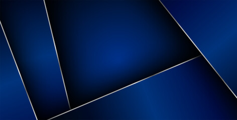 blue gradient color with silver list geometric triangle vector background overlap layer on black space for text and square background design. eps10 vector