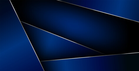 blue gradient color with silver list geometric triangle vector background overlap layer on black space for text and square background design. eps10 vector