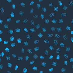 Poster - Set Cloud with rain and lightning, Water drop percentage, Snowflake and on seamless pattern. Vector
