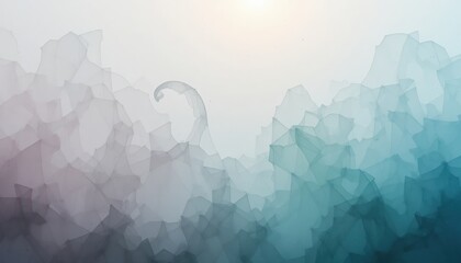 Poster - Ethereal abstract waves movement digital art soft color palette tranquil environment artistic viewpoint conceptual imagery for visual impact