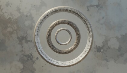 Poster - Exploring circular structures in futuristic environments digital art 3d visualization abstract concept atmospheric setting