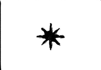 Poster - Vector illustration of a star icon in a simple design with a bold black outline against a white background