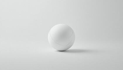 Poster - Dynamic motion of a white sphere on minimalist background abstract visuals studio setting modern art perspective