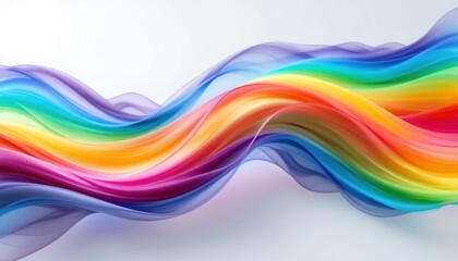Poster - Vibrant colorful wave movement abstract design digital art creative space artistic perspective aesthetic concept