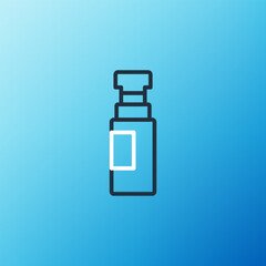 Aufkleber - Line Marker pen icon isolated on blue background. Colorful outline concept. Vector