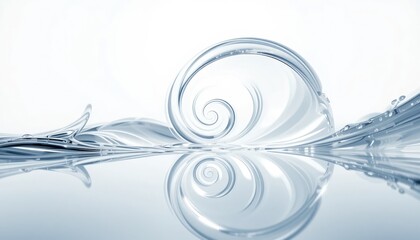 Poster - Captivating water splash action serene environment digital artwork abstract design reflective surface fluid motion concept for visual impact