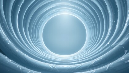 Poster - Exploring the depths of a tranquil blue tunnel abstract visual art digital creation calm atmosphere aerial perspective concept of infinity