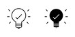 © Vince - Idea icon vector symbol collection on white background.
