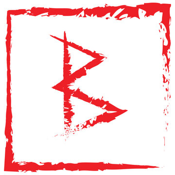 red paint texture letter vector on white background