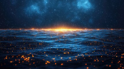 Wall Mural - vibrant firework explosion in night sky with glowing trails, sparkling particles, and cinematic ligh