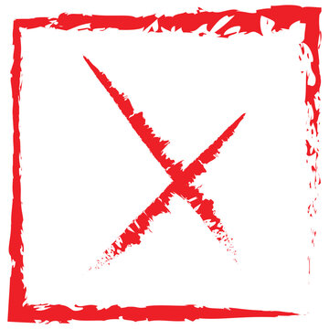 red paint texture letter vector on white background