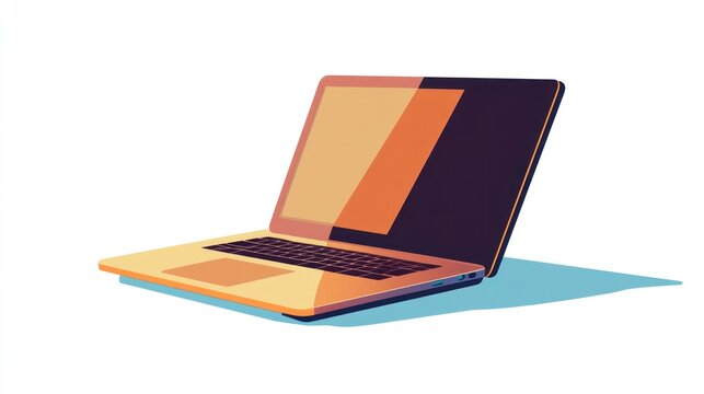 Modern laptop illustration