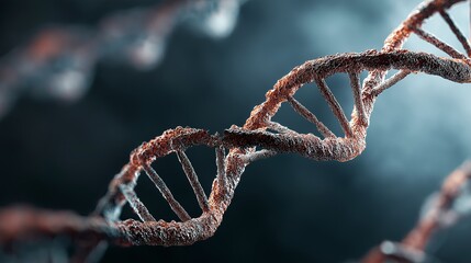 Poster - Close-up of DNA strand in scientific research background