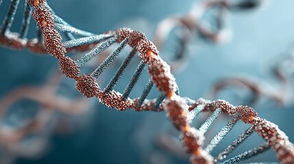 Poster - Close-up of DNA strand in scientific research background