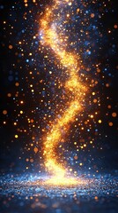 Wall Mural - vibrant firework explosion in night sky with glowing trails, sparkling particles, and cinematic ligh