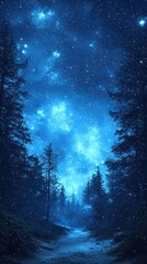 Wall Mural - vibrant firework explosion in night sky with glowing trails, sparkling particles, and cinematic ligh