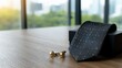 © Pixelbiz - Elegant fathers day aesthetic gift stylish tie and cufflinks box modern office photography appreciation