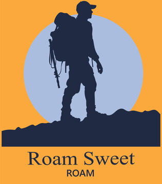 Roam Sweet Roam tourist T shirt design