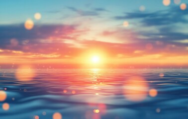 Wall Mural - sunset in the sea