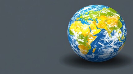 Poster - Planet Earth, A Vibrant Globe for Global Communication, Internet, and Technology Representations.