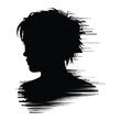 © MdAkram - Glitch art distortion Silhouette, Vector, Icon, Logo, White Background.