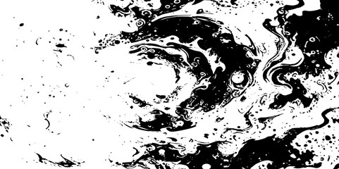 Poster - Abstract grunge black and white wavey stylized topographic lines in contour map background.	