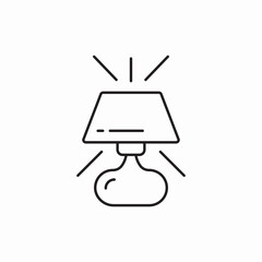 Poster - night light lamp icon vector sign